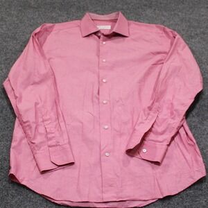 Robert Graham Pink Textured Dress  Size 42 16.5‎ Cotton Knowledge Wisdom Truth